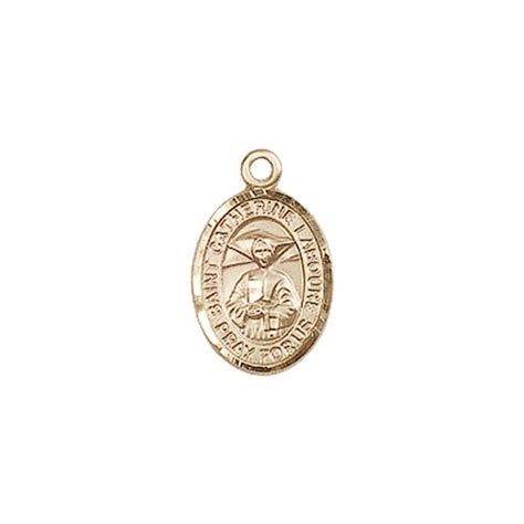 14KT GOLD ST CATHERINE LABOURE MEDAL - 1/2" x 1/4" | EWTN Religious ...