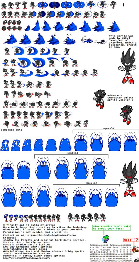 Dark Sonic sprites still more by Phantom644 on DeviantArt