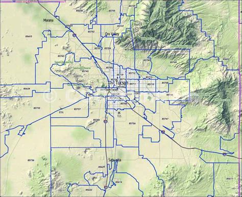 Tucson Az Area Zip Code Map – States Map Of The Us