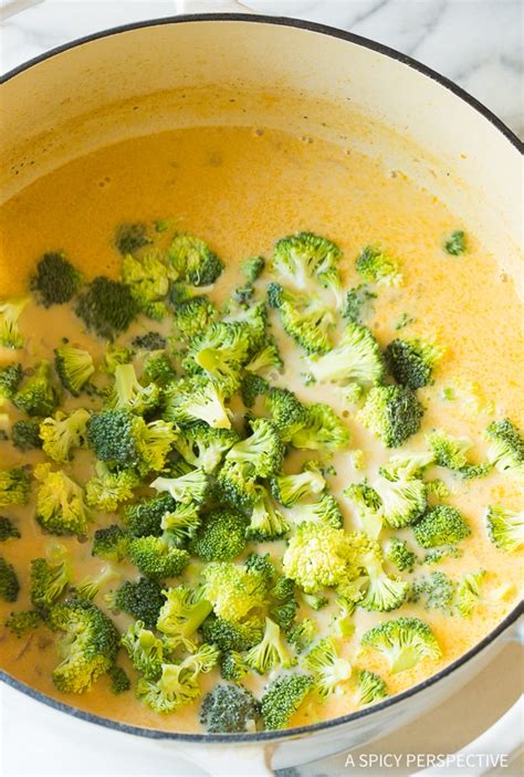 Skinny Creamy Chicken Broccoli Soup - A Spicy Perspective