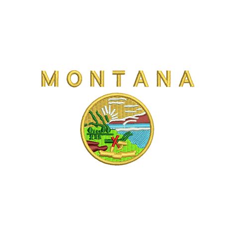 Montana State Flag | City/State Digitized Embroidery Design | e4Hats ...