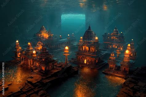 AI generated image of Dwaraka, the ancient Indian city submerged under ...