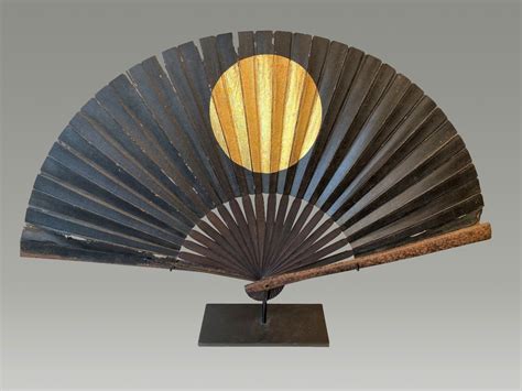 Proantic: Japanese War Fan In Paper And Metal End Edo