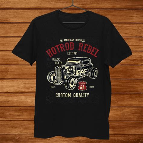 Hot Rod Shirt Vintage Car Shirt Hotrod Rebel Men - TeeUni