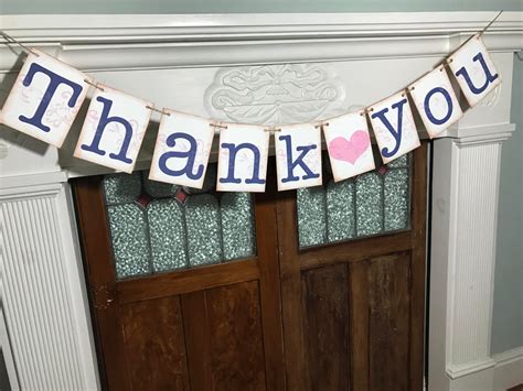 Thank You Banner Thank You Sign Rustic Wedding Banner - Etsy