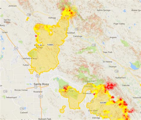 Santa Rosa Fire Map: Latest Tubbs Burn & Damage Locations