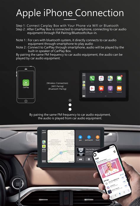 🔥 🔥 Wireless Apple CarPlay Dashboard Console with Reversing Camera ...