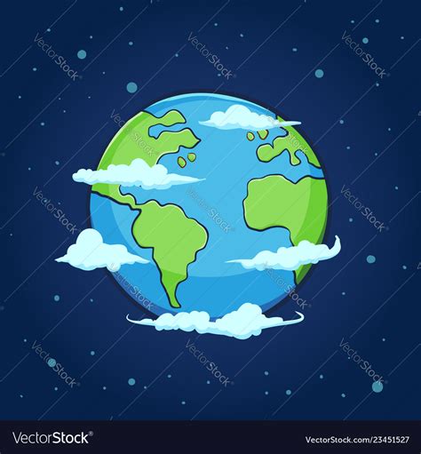 Planet earth hand drawing Royalty Free Vector Image