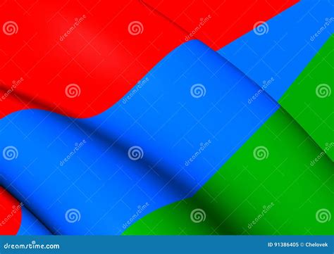 Flag of Karelia, Russia. stock illustration. Illustration of symbol - 91386405