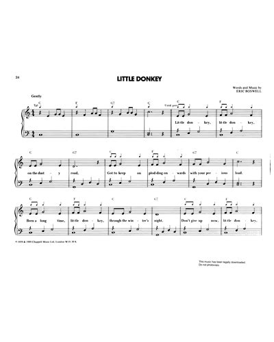 Little Donkey Sheet Music by Eric Boswell | nkoda | Free 7 days trial