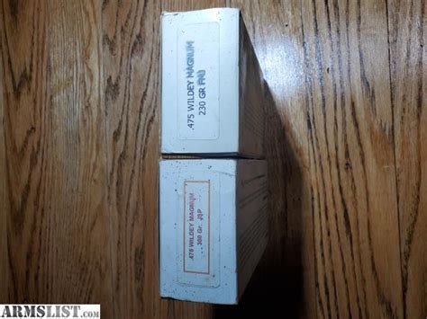 ARMSLIST - For Sale: .475 WILDEY MAGNUM AMMO