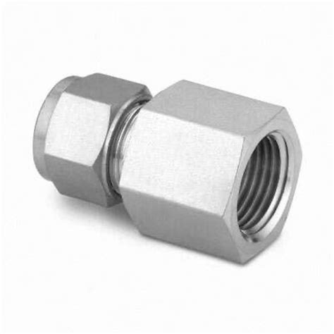 Swagelok SS-400-7-6 Stainless Steel Tube Fitting, Female Connector, 1/4" Tube Od, 3/8" Female ...