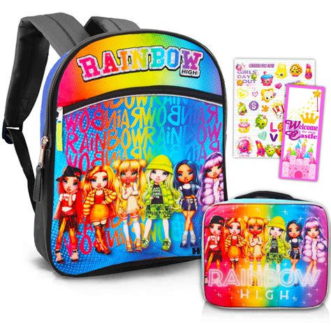 Buy Rainbow High School Backpack and Lunch Set - Bundle with Rainbow ...