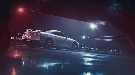 Download White Nissan R35 Gtr Sports Car Model Wallpaper | Wallpapers.com