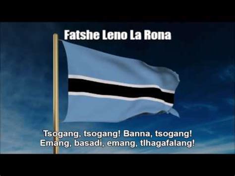 National Anthem of Botswana (Fatshe Leno La Rona) - Nightcore Style ...