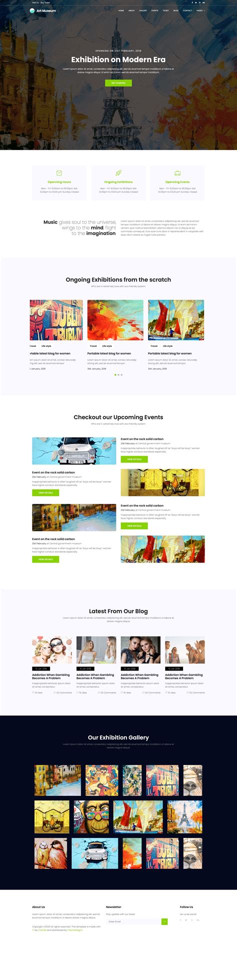 Art Museum - Free Bootstrap Museum HTML CSS Template