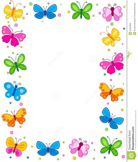 Butterfly border | Clip art borders, Butterfly clip art, Floral border ...