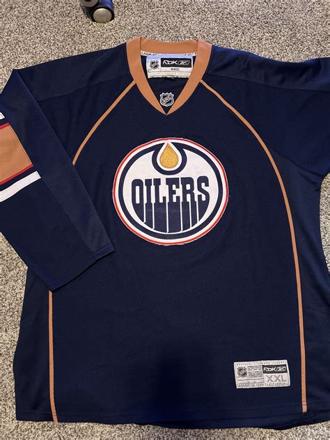 Edmonton Oilers Reebok Home Jersey Navy Blue XXL | SidelineSwap