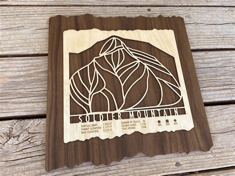 Soldier Mountain Trail Map - Wall Decor - MountainCut