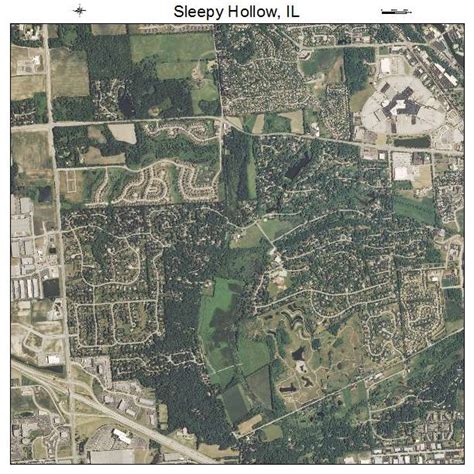 Aerial Photography Map of Sleepy Hollow, IL Illinois