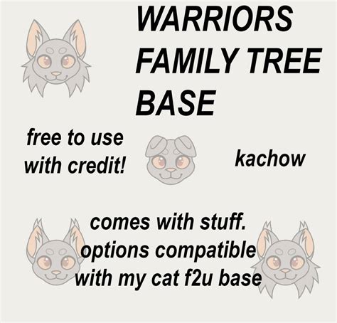 Cat Family Tree FREE BASE by nymphbat on DeviantArt