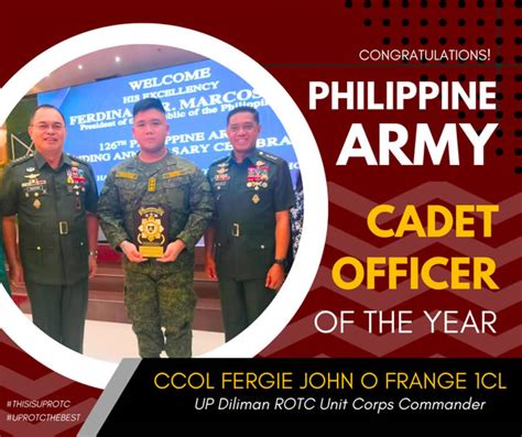 Centralian named Philippine Army Cadet Officer of the Year 2022 ...