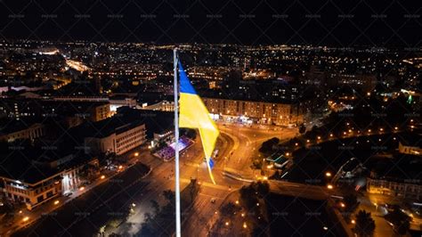 Flag Of Ukraine And Kharkiv City - Stock Photos | Motion Array