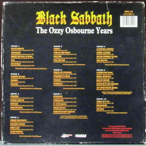 Пластинка Ozzy Osbourne Years Black Sabbath. Купить Ozzy Osbourne Years ...