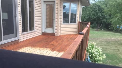 Time lapse staining cedar deck. - YouTube