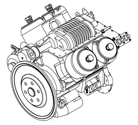 Car Engine Drawing Diagram