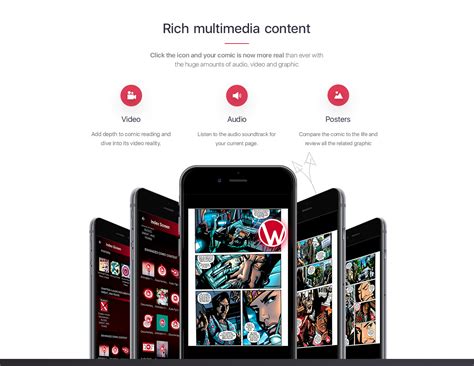 Comic Reader app for iOS and Android on Behance