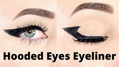 Bat Wing Eyeliner Makeup Look For Hooded Eyes | Eyeliner Makeup ...