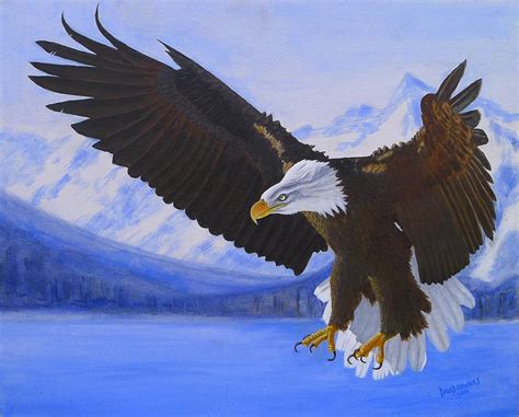 American Bald Eagle Painting by David Hawkes