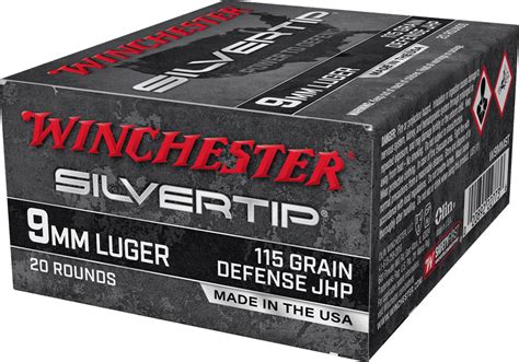 Winchester Silvertip 9mm 115gr Defense JHP (20 Rounds) at Saint Barb's