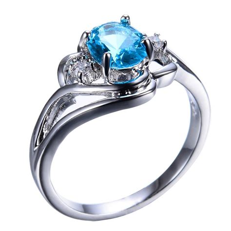 Genuine Blue Zircon December Birthstone Ring | December birthstone ring ...