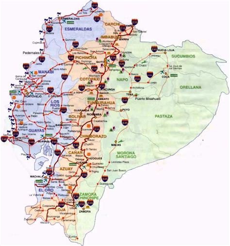 Mapa Vial de Ecuador