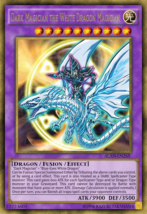 Dark Magician the White Dragon Magician by ALANMAC95 on DeviantArt | Yugioh dragon cards, Custom ...