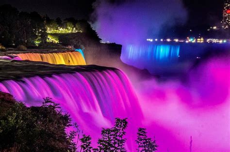 Niagara Falls night view, HB Wallpaper | Natural landmarks, Color ...