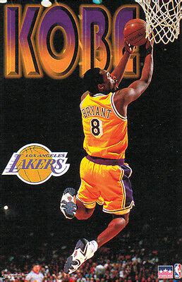 Kobe Bryant REVERSE DUNK 1998 LA Lakers Vintage Original Starline ...