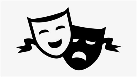 Theatre Clipart Comedy Tragedy - Drama Masks Transparent Background ...