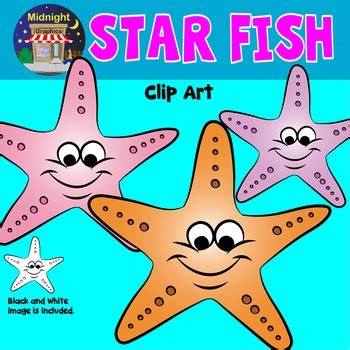 Sea Animals Clip Art - Star Fish by Midnight Graphics | TPT