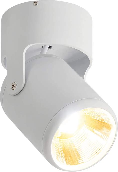 Budbuddy Indoor 12W LED Spotlight 360°Adjustable Ceiling Downlight /Surface Mounted COB Lighting ...