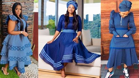 Sotho Traditional Dresses, African Traditional Dresses, Sishweshwe Dresses, Shweshwe Dresses ...