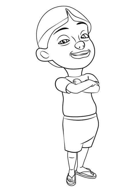 Mail from Upin & Ipin coloring page - Download, Print or Color Online for Free