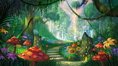 artwork #255285 | Fairy background, Painting, Forest wallpaper