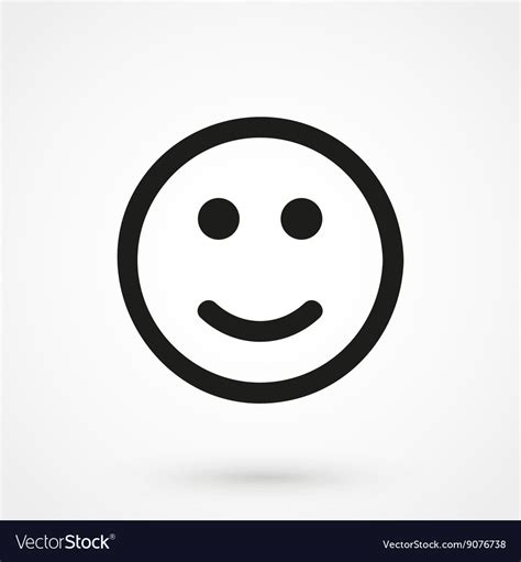 Smile icon black on white background Royalty Free Vector