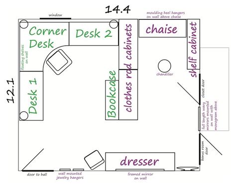 the floor plan for an office with desks and chairs