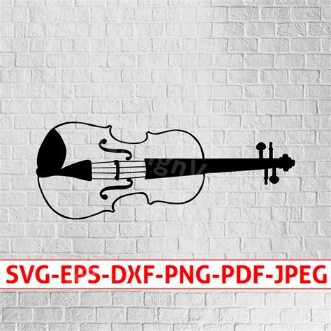 Violin 2SVG Violin Outline Svg Music Instrument Cut File - Etsy