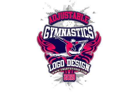 GYMNASTICS VECTOR LOGO DESIGN FOR PRINT AI EPS PDF PSD 501 - UrArtStudio