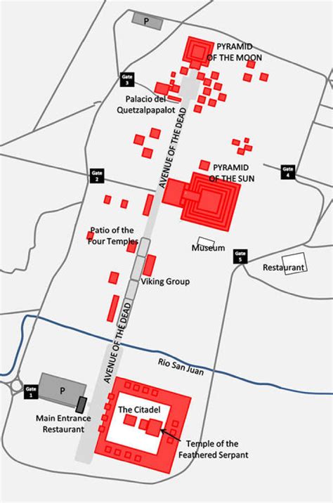 Teotihuacan Map ~ AFP CV